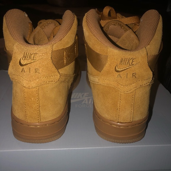 Wheat af1 high top Air Force 1’s - Picture 3 of 4